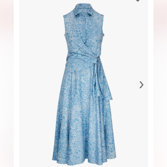 Akris Punto Dresses & Skirts - Akris Punto Blue Floral Midi Dress